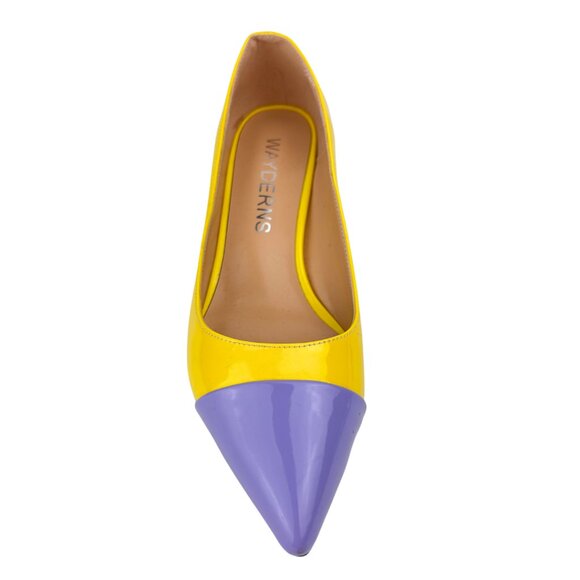 Yellow and Purple Patent Block Heels - Picture 2 of 5